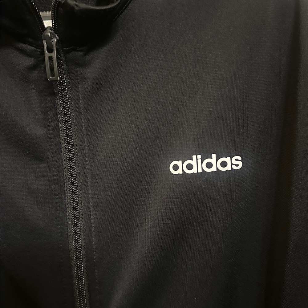 Adidas Black and White Zip-Up Jacket - Picture 2 of 3